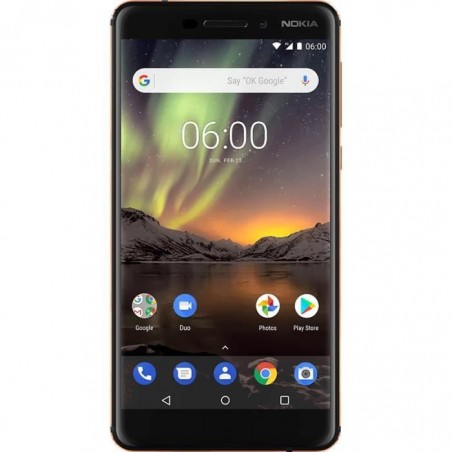 Nokia 6.1, 14 cm (5.5), 3 Go, 32 Go, 16 MP, Android 8.0, Noir, Cuivre