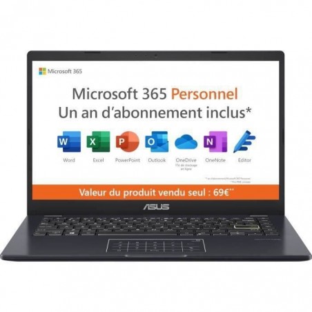 PC Portable ASUS E410MA-EK1005TS - 14 FHD - Pentium N5030 - RAM 4 Go - 128 Go eMMC - NumPad - Office 1 an - Windows 10 S -