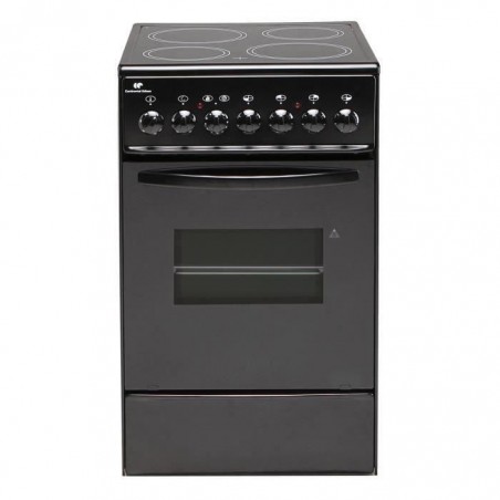 Continental Edison CVMC5060B - Cuisinière table vitroceramique- 4 Foyers- 1700W- Four électrique-Catalyse-45,36L-A-L49X83cm-Noir