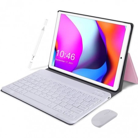 Tablette Tactile 10 pouces HD - RAM 4Go - Stockage 64Go - Android 10.0 - Octa core - WiFi - 4G - GPS - Batterie 8000mAh - rose