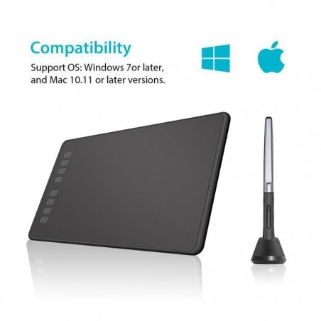 HUION INSPIROY H950P 8,7 x 5,4 Pouces Tablette Graphique Tablette Stylet sans Pile avec 8192 Niveaux de sensibilité à la