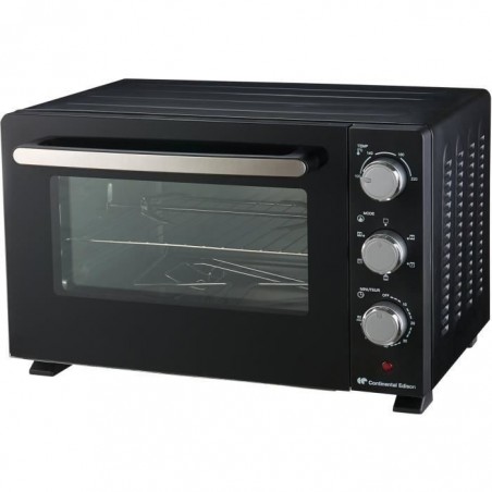 CONTINENTAL EDISON CEMF30B2 - Minifour électrique 30L noir - 1500W - Rotissoire - Convection naturelle