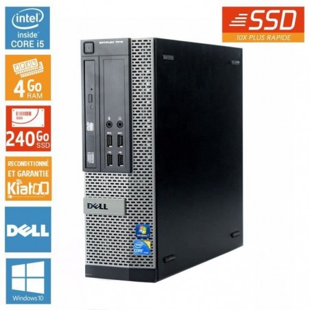 Pc bureau DELL OPTIPLEX 790 intel core i5 4 go ram 240 go disque dur ssd ,ordinateur de bureau reconditionné w10