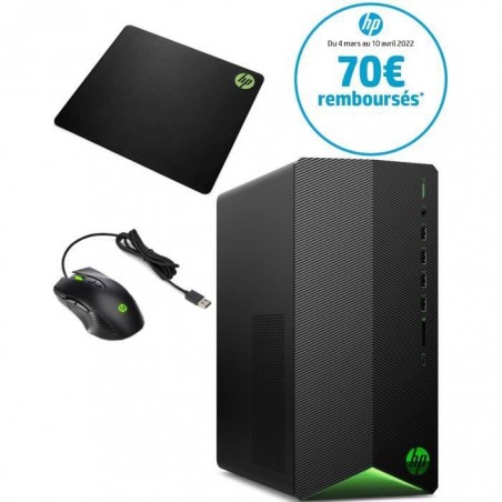 PC Gamer HP Pavilion Gaming TG01-1042nf - Ryzen 5 - RAM 8 Go - 128 Go + 1 To - RX5500 - Sans OS + Pack Gaming Souris + Tapis