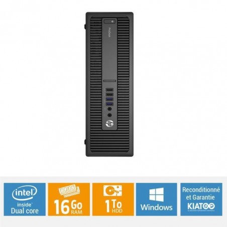 Unité centrale HP 600 G2 Pentium dual core G4400 16 go ram 1 To disque dur