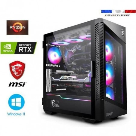PC Gamer Ryzen 9 - RTX 3060Ti 8GO MSI VENTUS 3X - 32GO RAM - SSD 1000GO + HDD 3000GO - WiFi - MSI VELOX 100R - Windows 11