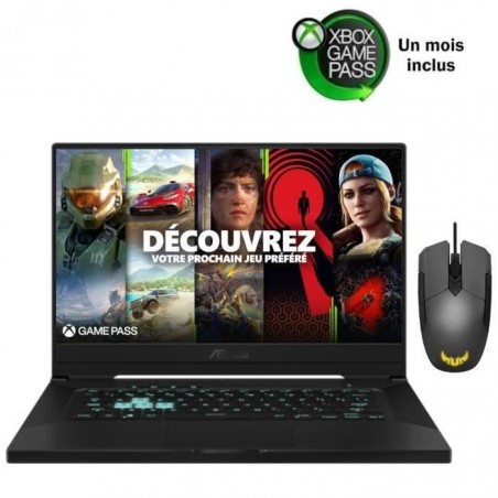 PC Portable Gamer ASUS DASH TUF516PR-HN104T - 15,6 FHD 144Hz - i7-11370H - RAM 16Go - SSD 512Go - RTX 3070 8Go - Win 10 - AZERTY