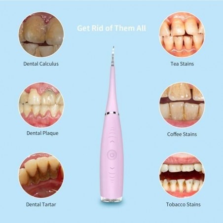 Portable électrique sonic détartreur dentaire enlèvement du tartre des dents tache outil tartare dentiste blanchiment des dents