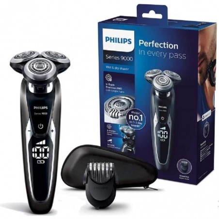 Philips S9721-41 Rasoir électrique Series 9000 100% étanche avec Trousse de Voyage et Tondeuse de Précision