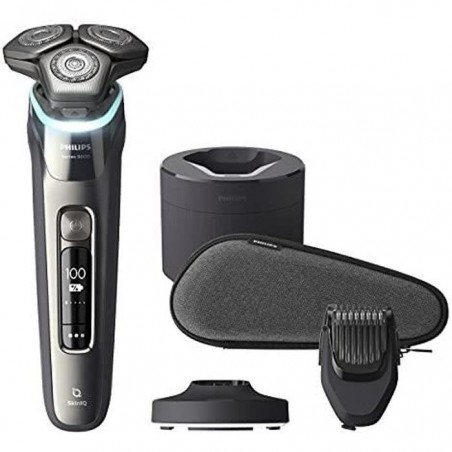 Philips S9987-59 Rasoir Electrique Séries 9000 avec Tondeuse Rétractable Intégrée, Accessoire Barbe , Station et Brossette de