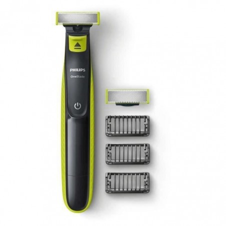 SHOT CASE - PHILIPS QP2520-30 Rasoir OneBlade - 3 sabots clipsables barbe de 3 jours - rechargeable - 100% étanche