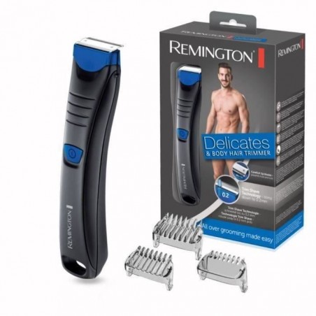 SHOT CASE - Remington BHT250 Tondeuse Rasoir Corps Homme Delicates Etanche, 3 Sabots, Lames Anti-Coupure Anti-Irritation