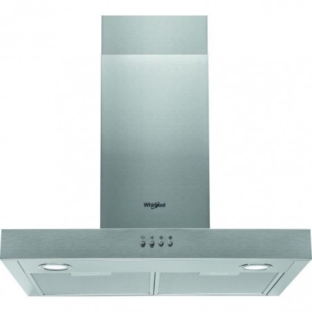 WHIRLPOOL AKR558-3IX Hotte cheminée - Evacuation ou recyclage - 432 m3 air - h max - 65 dB(A) max - 3 vitesses - L 60 cm - Inox