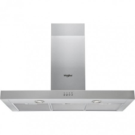 WHIRLPOOL AKR559-3IX Hotte cheminée - Evacuation ou recyclage - 432 m3 air - h max - 65 dB(A) max - 3 vitesses - L 90 cm - Inox