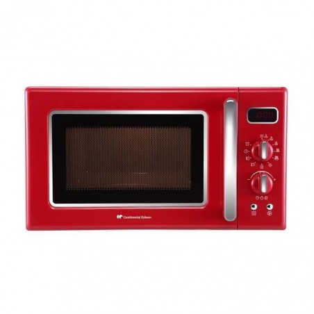 CONTINENTAL-EDISON MO20RV - Micro-ondes monofonction rouge - 20L - 700 W - Pose libre