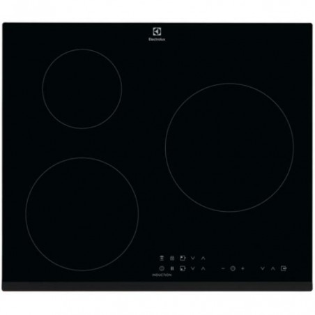 ELECTROLUX Plaque de cuisson induction - 3 zones CIT60330BK - 7350 W - L 59 x P 52 cm - Revêtement verre - Noir