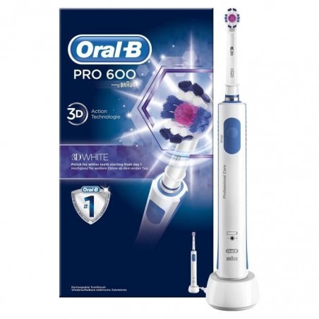 Oral-B PRO 600 3D Brosse à dents électrique par BRAUN - Blanc