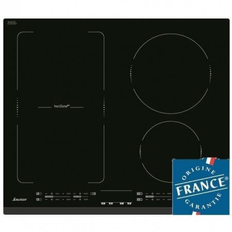 SAUTER SPI4664B Table de Cuisson Induction - 4 foyers - 7200W - L60 x P51cm - Revêtement verre - Noir