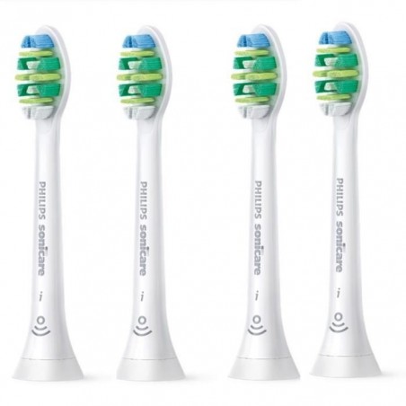 PHILIPS SONICARE HX9004-10 Lot de 4 Têtes de brosse Optimal InterCare I Standard avec BrushSync (x4)