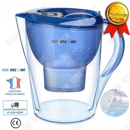 TD® Carafe filtrante calcaire brita filtre hydro eau filtre boire boisson café ouverture ergonomique pratique