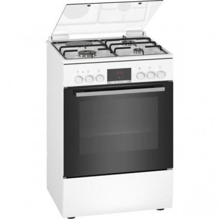 BOSCH HXR39IG20 - Cuisinière mixte - 3 foyers gaz et 1 électrique - Four multifonction full ecoclean - 66 L - A - L 60 cm -