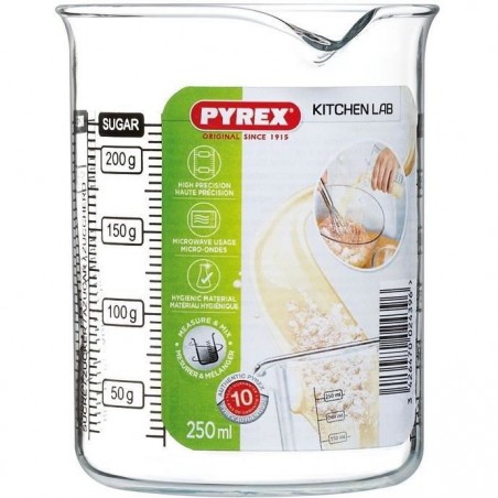 PYREX Verre doseur 0.25 L Kitchen Lab - 4 graduations