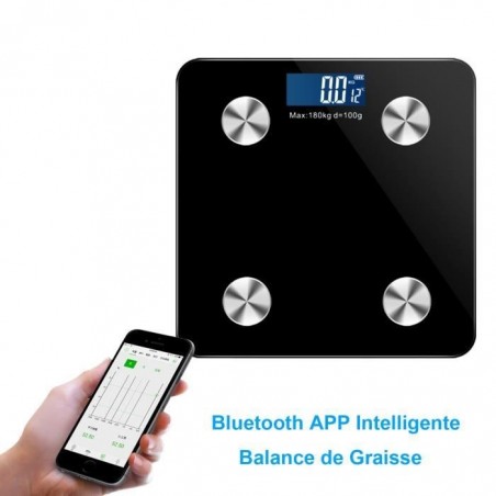 Pse Personne Impédancemtre, Balance Bluetooth avec analyse de la composition corporelle, Balance Connecté Pour IOS, Android, 8